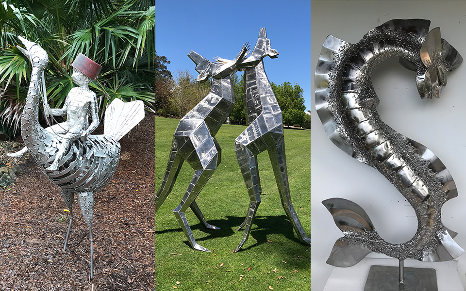 Paul Dimmer Metal Sculptures Cleaned with EASYkleen Weld Cleaner