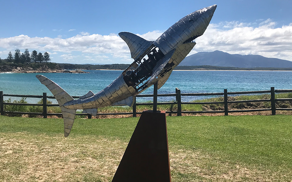 Paul Dimmer Shark Metal Sculpture Cleaned with EASYkleen Weld Cleaner